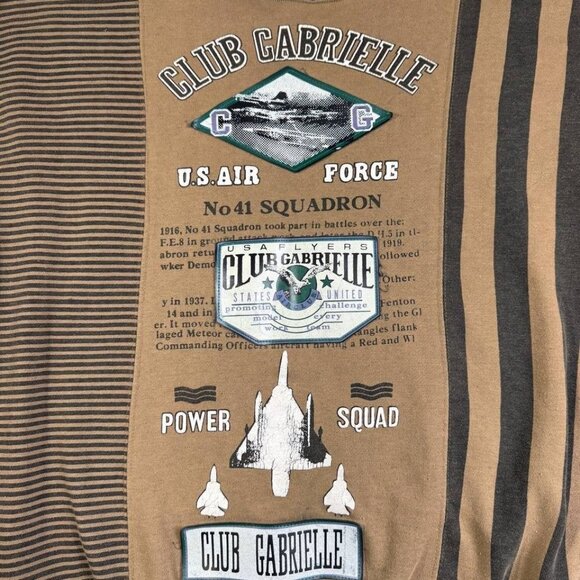 Vintage Gabrielle Club Gabrielle U.S. Air Force Sweatshirt Made in Korea Size M - Picture 2 of 10